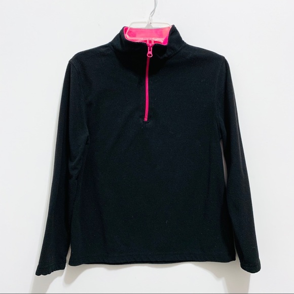 Arizona Girl’s Half-zipper Black & Pink Jacket - Picture 1 of 5